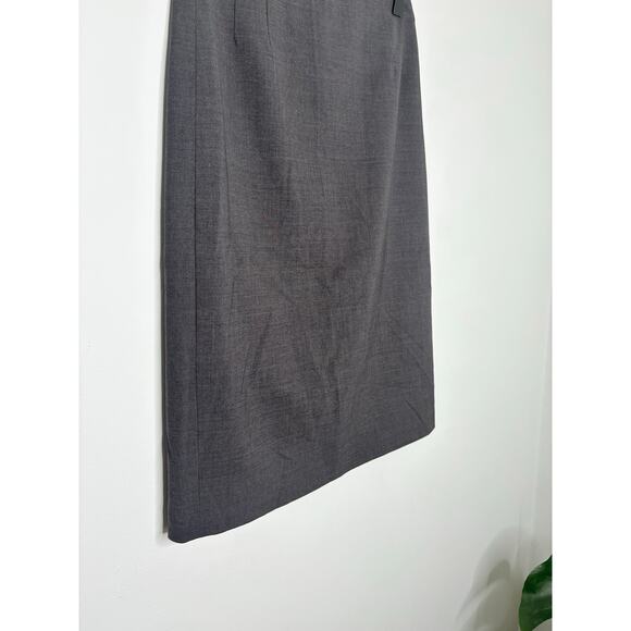 MM Lafleur The Cobble Hill Wool Skirt Size 4 Gray Melange Career Work Office - Picture 6 of 12